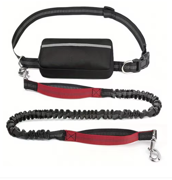 Hands Free Dog Retractable Elastic Leash Reflective Towing Rope ...