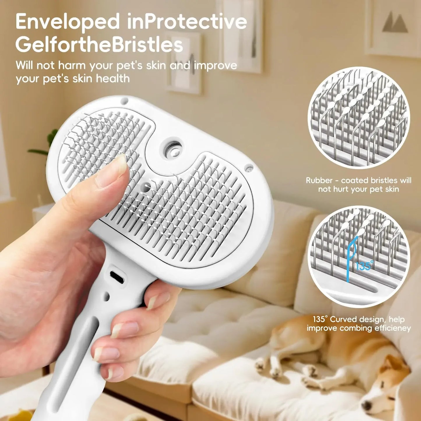 Steam Brush for Cats and Dogs™