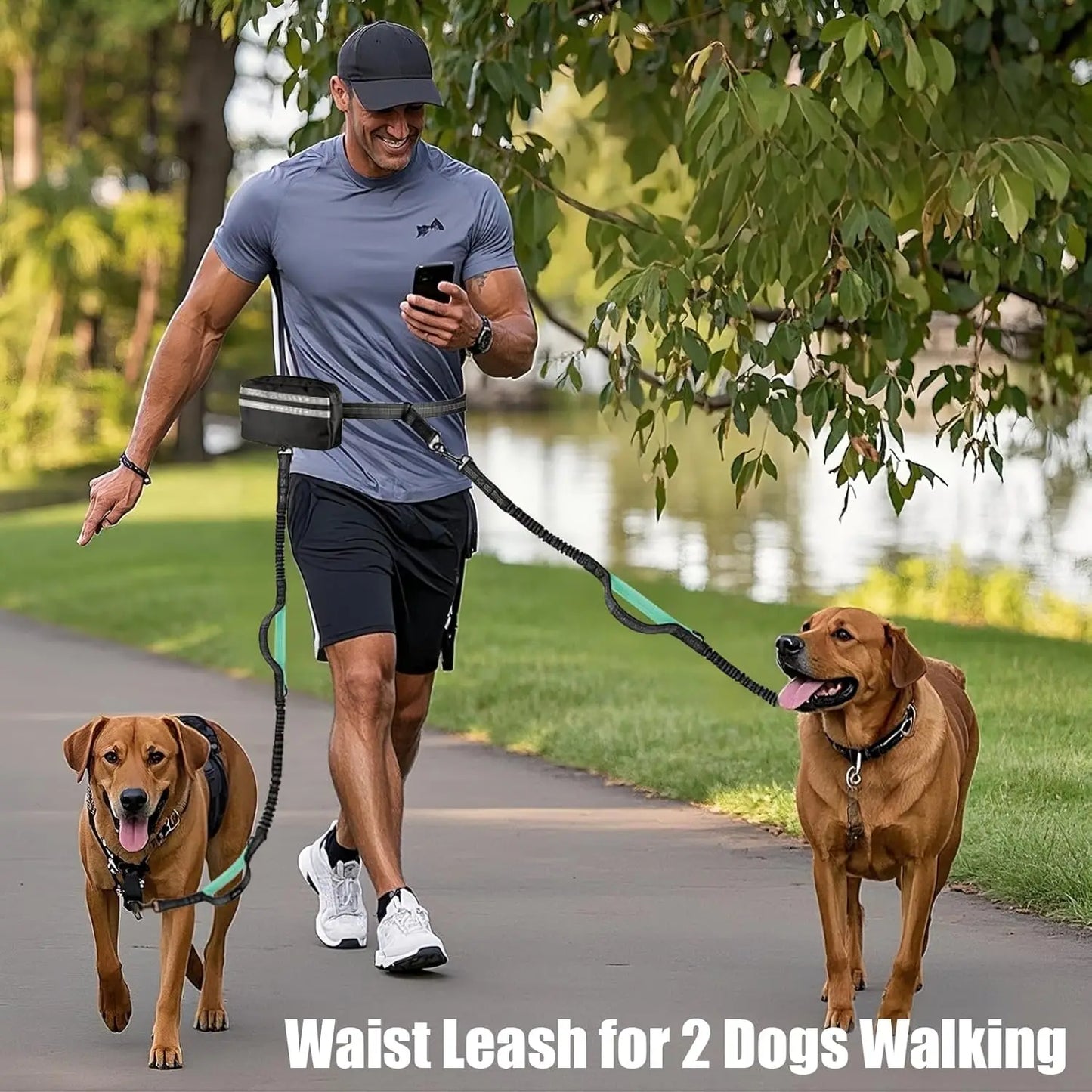Hands Free Dog Retractable Elastic Leash Reflective Towing Rope™