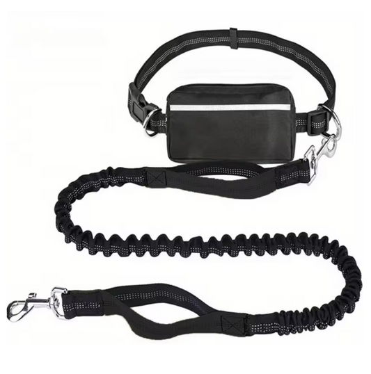 Hands Free Dog Retractable Elastic Leash Reflective Towing Rope