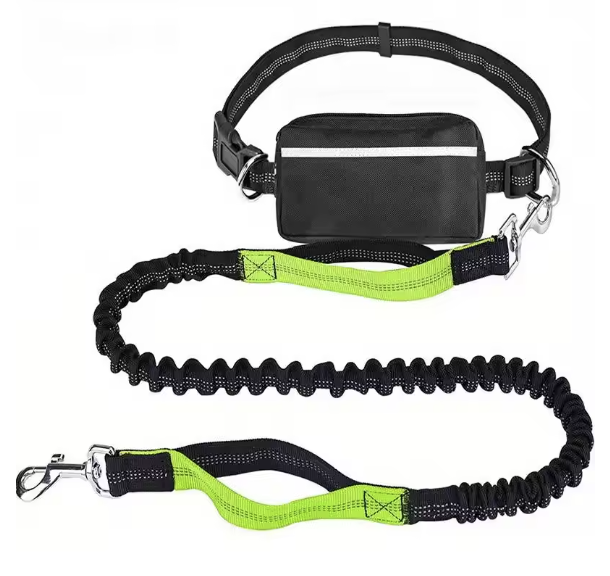 Hands Free Dog Retractable Elastic Leash Reflective Towing Rope