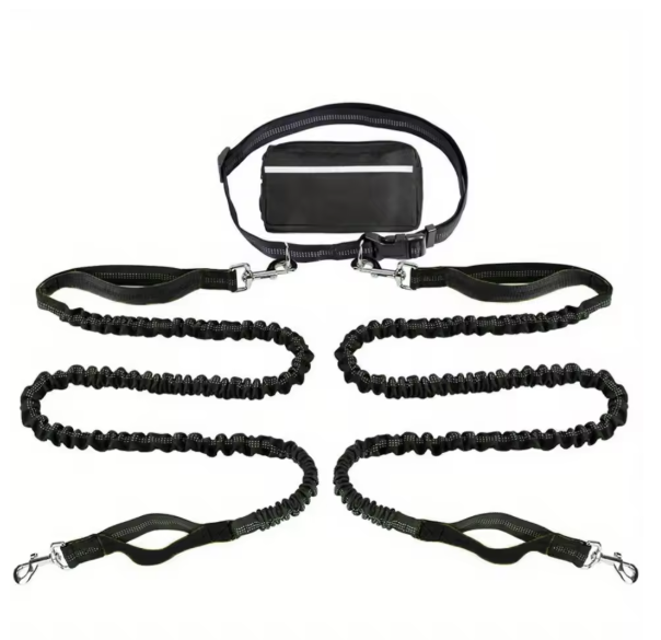 Hands Free Dog Retractable Elastic Leash Reflective Towing Rope