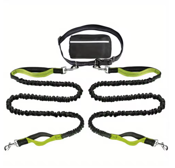 Hands Free Dog Retractable Elastic Leash Reflective Towing Rope