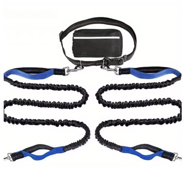 Hands Free Dog Retractable Elastic Leash Reflective Towing Rope